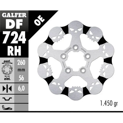 Galfer SKULL Bremsscheibe DF724RH – Produktansicht 2