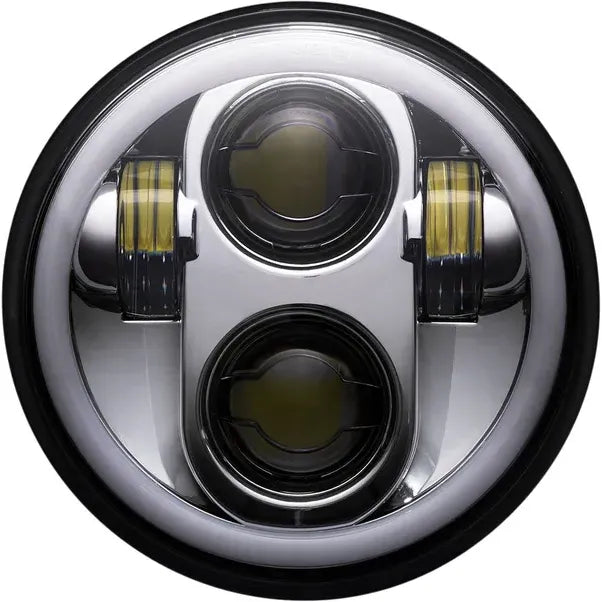 Chromfarbener 5,75-Zoll-Halo-LED-Scheinwerfereinsatz für Harley-Davidson FXR2 und FXR3