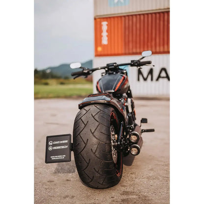CULT-WERK - KENNZEICHENHALTER INKL. EINSCHUBRAHMEN MIT TÜV FÜR SOFTAIL AB (2018)