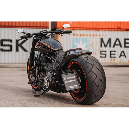 CULT-WERK - KENNZEICHENHALTER INKL. EINSCHUBRAHMEN MIT TÜV FÜR SOFTAIL AB (2018)