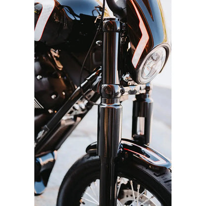 CULT-WERK - FORK COVER KIT ALUMINUM BLACK FOR STREET BOB &amp; STANDARD FROM 2018 