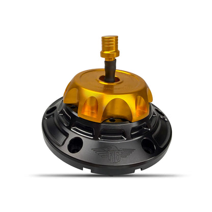 Heinz Bikes Performance belüfteter Tankdeckel Schwarz Gold – Produktansicht 1