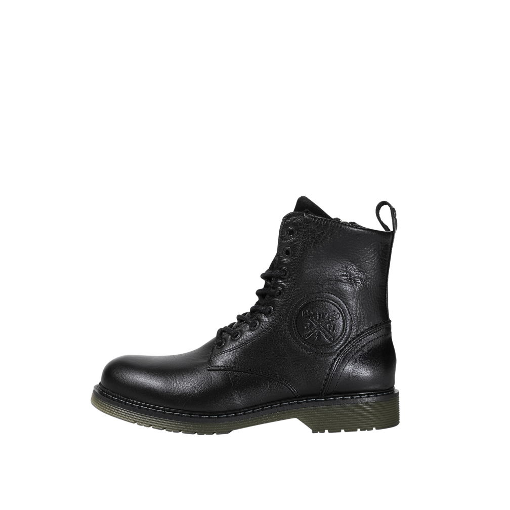MOTORCYCLE SHOES BOOTS SIXTY BLACK WITH REINFORCEMENTS IN BLACK