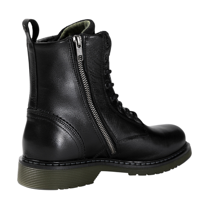 MOTORCYCLE SHOES BOOTS SIXTY BLACK WITH REINFORCEMENTS IN BLACK