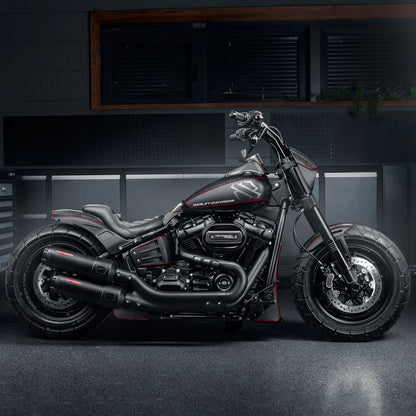 BACK SAVER RAKED T-BAR 2" MEGA HANDLEBARS FOR SOFTAIL, DYNA &amp; SPORTSTER