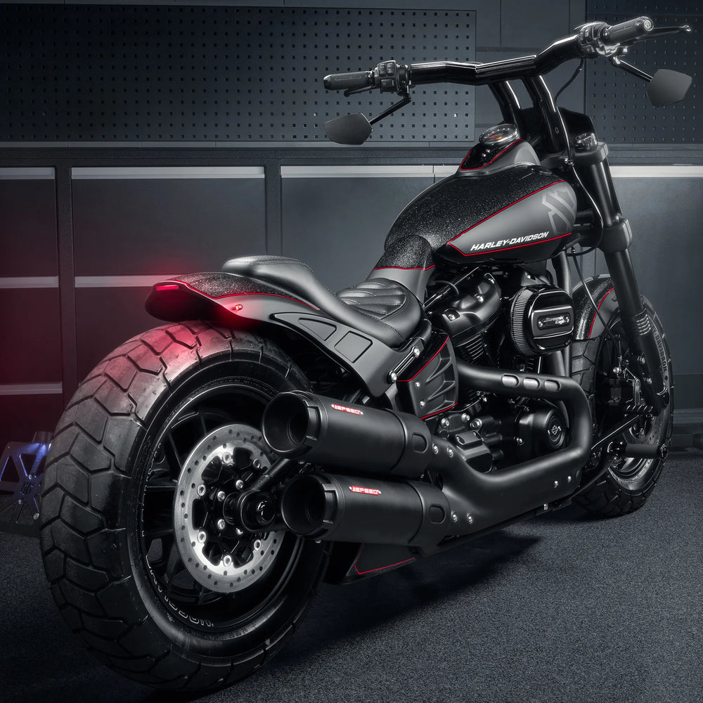 BACK SAVER RAKED T-BAR 2" MEGA HANDLEBARS FOR SOFTAIL, DYNA &amp; SPORTSTER