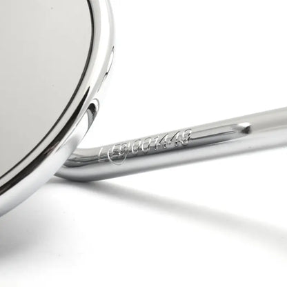 CUSTOM-SPIEGEL RUND 4"/10 CM – SCHWARZ & CHROM