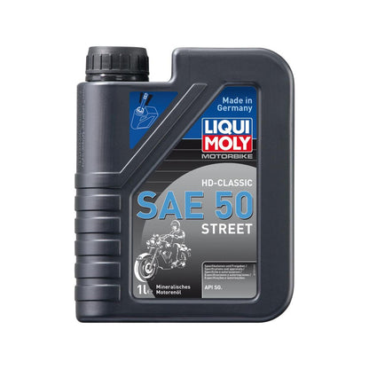 LIQUI MOLY 1-Liter-Originalgebinde – MOTORÖL MOTORBIKE HD-CLASSIC STREET SAE 50 1 L / 4 L FÜR KLASSISCHE HARLEY-DAVIDSON