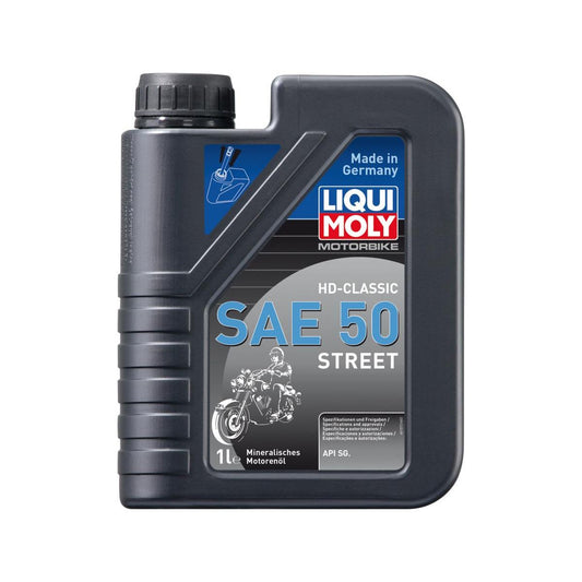 LIQUI MOLY 1-Liter-Originalgebinde – MOTORÖL MOTORBIKE HD-CLASSIC STREET SAE 50 1 L / 4 L FÜR KLASSISCHE HARLEY-DAVIDSON