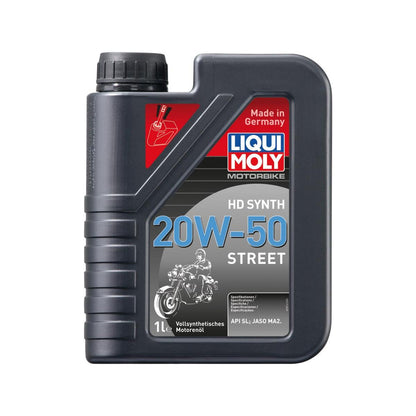 LIQUI MOLY 1-Liter-Originalgebinde – MOTORÖL MOTORBIKE 4T STREET VOLLSYNTHETISCH 20W50 1 L / 4 L