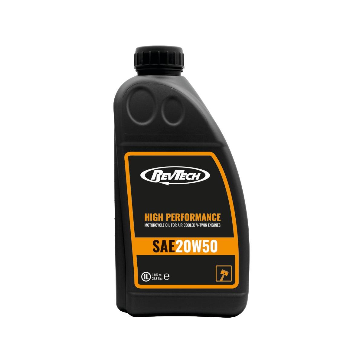 RevTech 1-Liter-Originalgebinde – MOTORÖL HIGH PERFORMANCE MINERALISCH 20W50 1 L / 4 L FÜR HARLEY-DAVIDSON NACH ÖLVORGABE