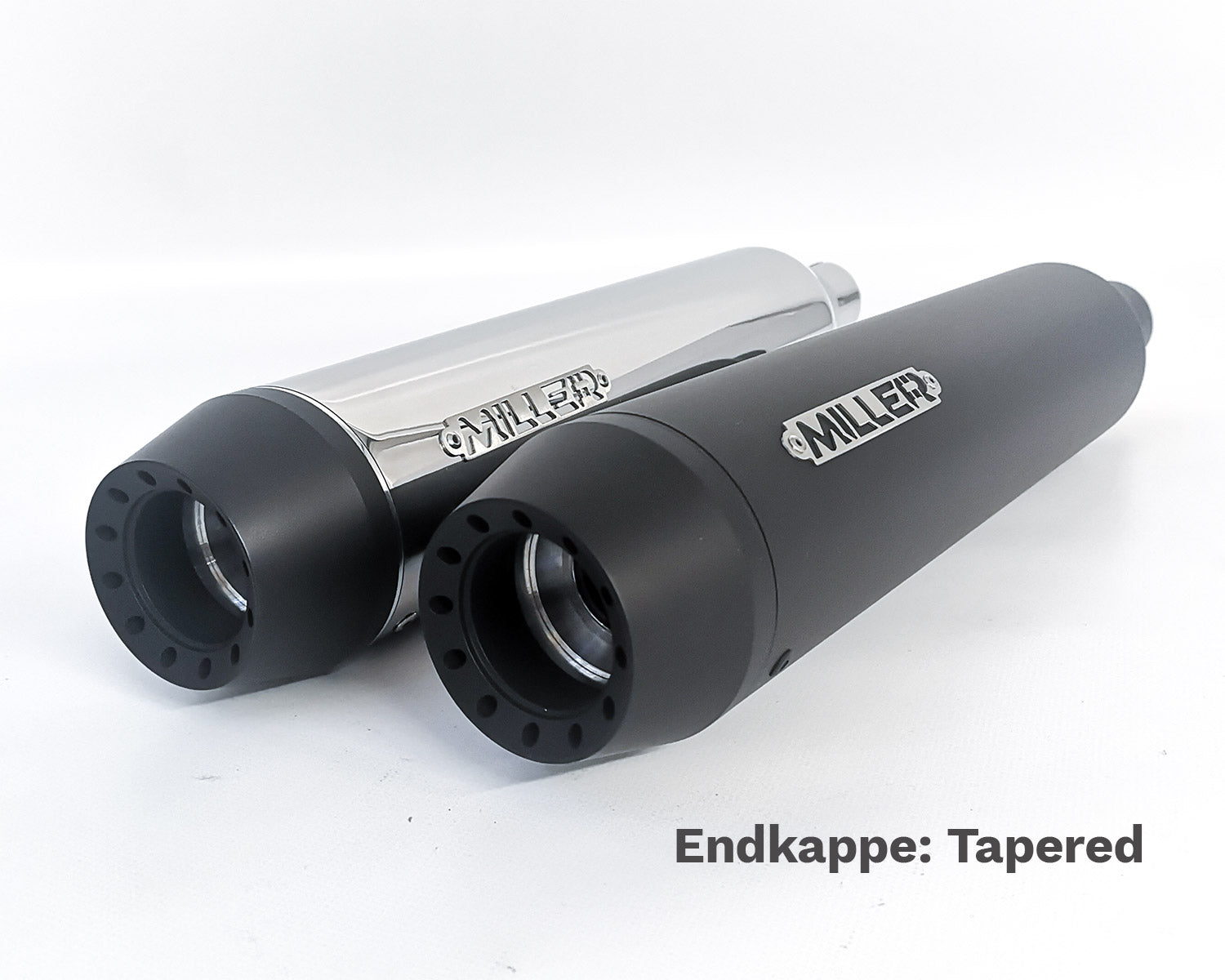 Miller Endkappe Tapered schwarz matt