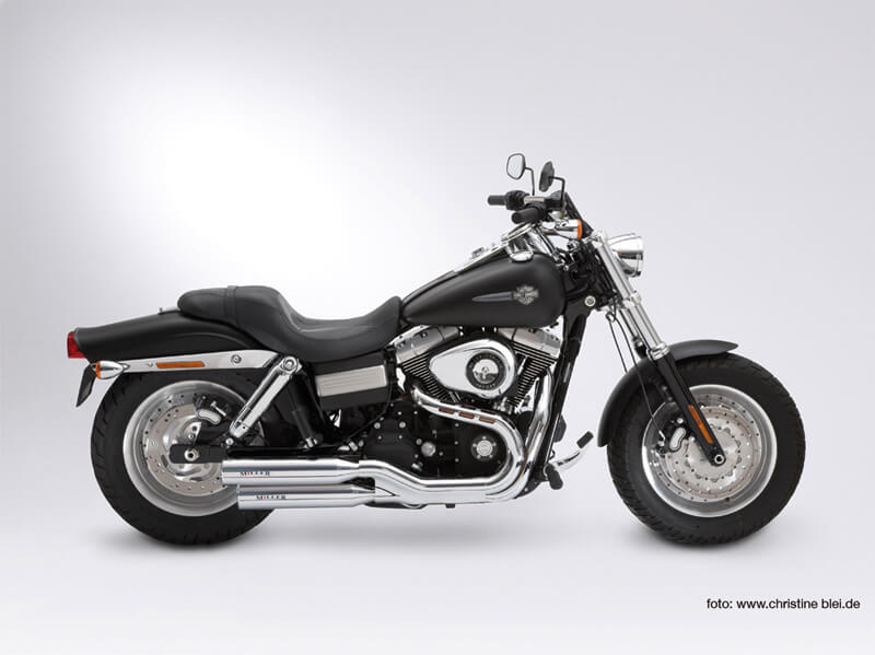 Miller Utah II Slip-On Auspuff an Harley-Davidson Dyna Fat Bob