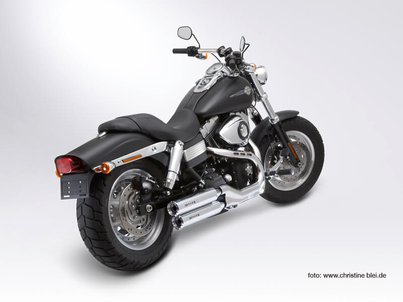 Miller Utah II Slip-On Auspuff für Harley-Davidson Dyna Fat Bob