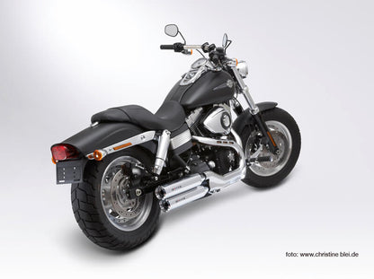 Miller Utah II Slip-On Auspuff für Harley-Davidson Dyna Fat Bob