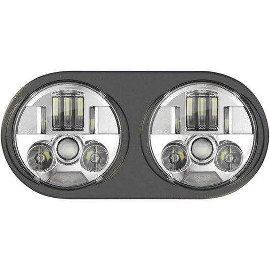 ProBeam LED-Doppelscheinwerfer Chrom für Harley-Davidson Road Glide (1998–2013) – Custom Dynamics – Bild 1