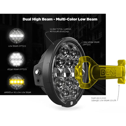 Full Deck LED-Scheinwerfer-Kit Schwarz für Harley-Davidson Road Glide (2024–2025) – Denali – Bild 2