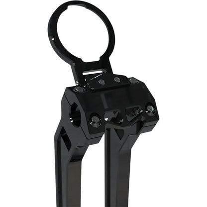 Instrumentenhalter Einzelanzeige Schwarz für Harley-Davidson Dyna Performance-Riser – LA Choppers – Bild 2