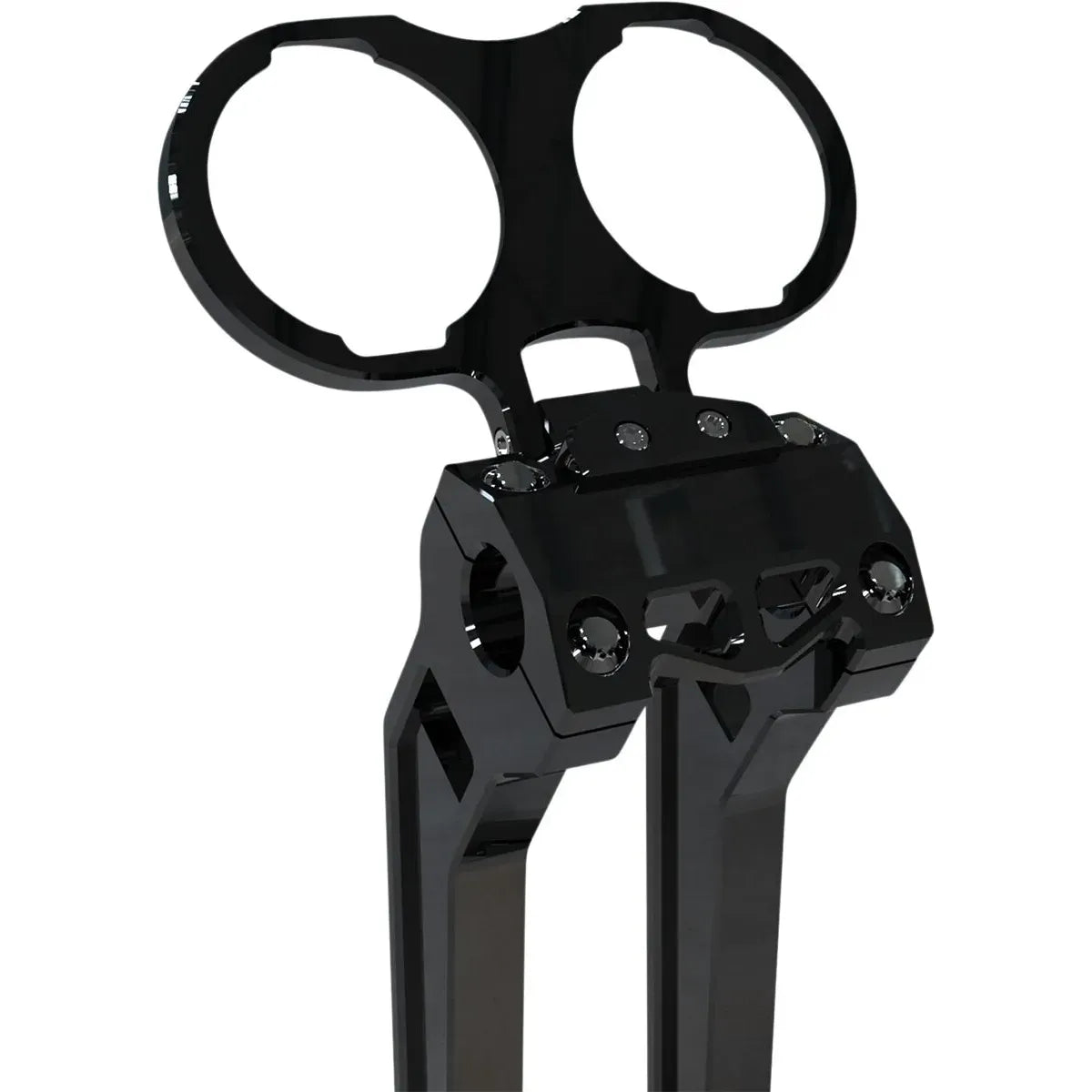 Instrumentenhalter Doppelanzeige Schwarz für Harley-Davidson Dyna Performance-Riser – LA Choppers – Bild 1
