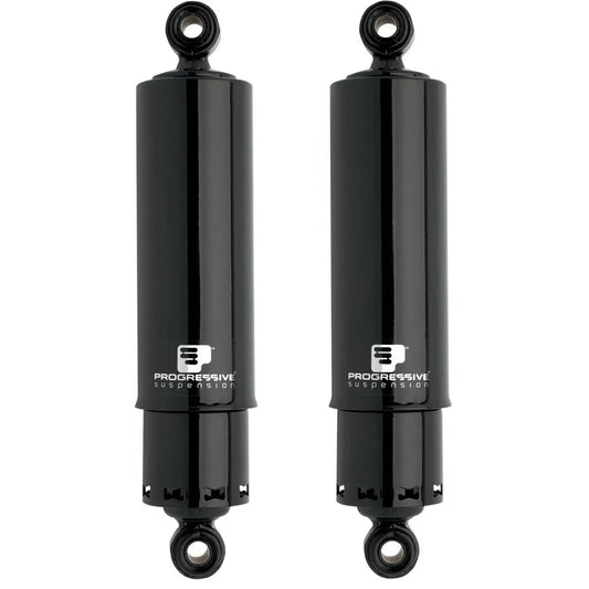 Progressive Suspension 412 Series Heavy-Duty-Stoßdämpfer 12 zoll schwarz mit Abdeckungen für Harley-Davidson DYNA