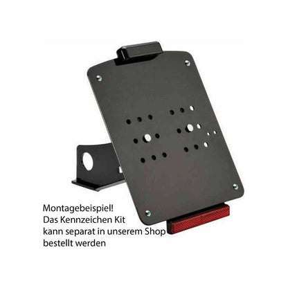 SEITLICHER KENNZEICHENHALTER FÜR DYNA & SOFTAIL MODELLE AB (2006)