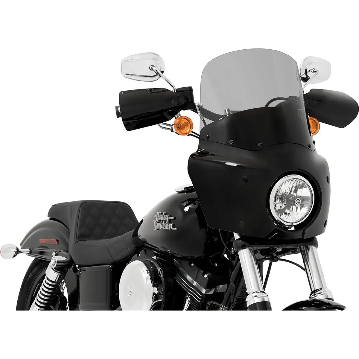 ROAD WARRIOR WINDSCHILD 13 ZOLL BLACK SMOKE – DYNA / SOFTAIL / ROAD KING (1991–2024, JE NACH MONTAGESATZ) – PRODUKTFOTO