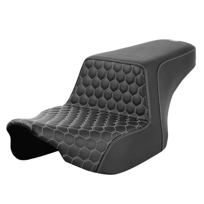 SADDLEMEN STEP-UP SITZBANK HONEYCOMB WABEN ERWEITERTE REICHWEITE FÜR TOURING (23-25) CVO (Kopie)