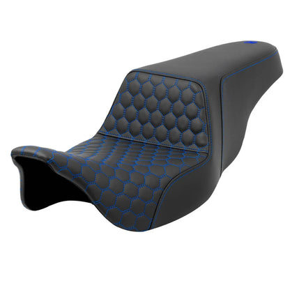 SADDLEMEN STEP-UP SITZBANK HONEYCOMB WABEN FÜR HARLEY-DAVIDSON MODELLE