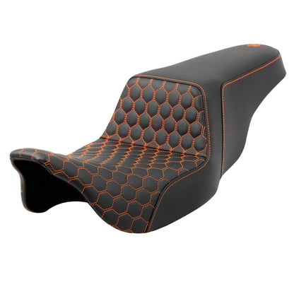 SADDLEMEN STEP-UP SITZBANK HONEYCOMB WABEN FÜR HARLEY-DAVIDSON MODELLE