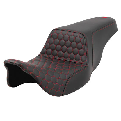 SADDLEMEN STEP-UP SITZBANK HONEYCOMB WABEN FÜR HARLEY-DAVIDSON MODELLE