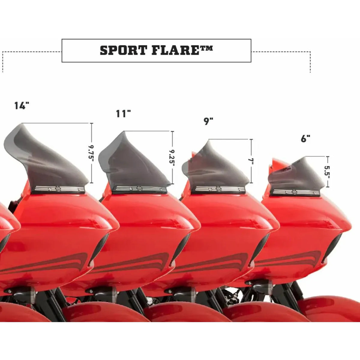 SPORT FLARE WINDSCHILD 6 ZOLL DARK SMOKE – ROAD GLIDE (2015–2023) – PRODUKTBILD 2