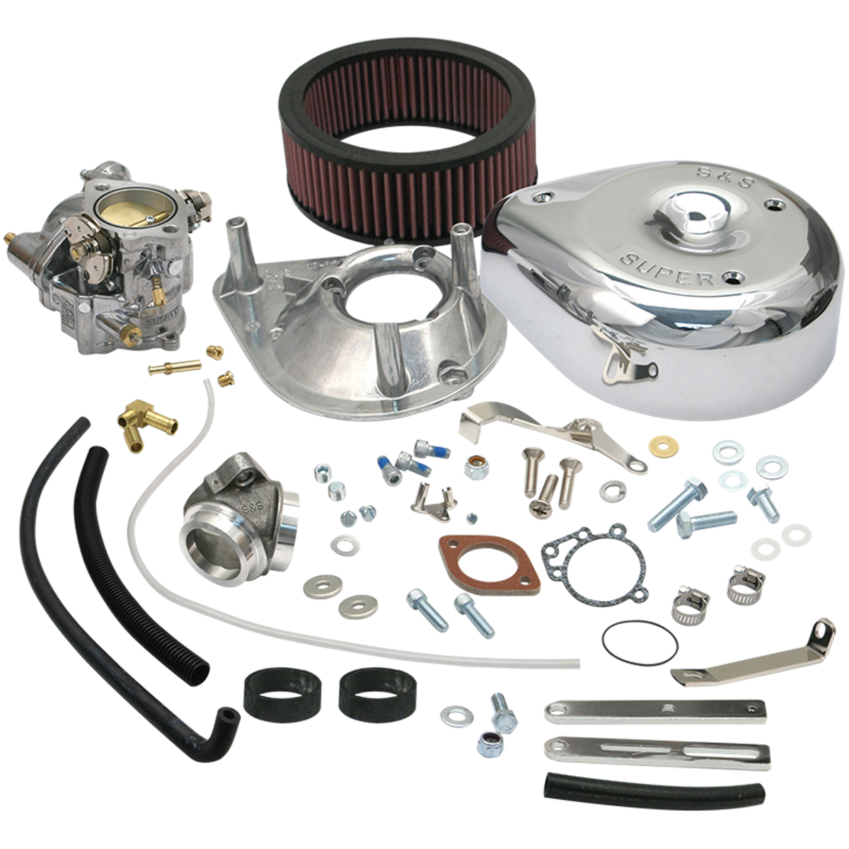 S&S Super E Vergaserkit für Harley-Davidson FXR und FXRS 1982–1983 sowie FXRT 1983 mit Shovelhead-Motor