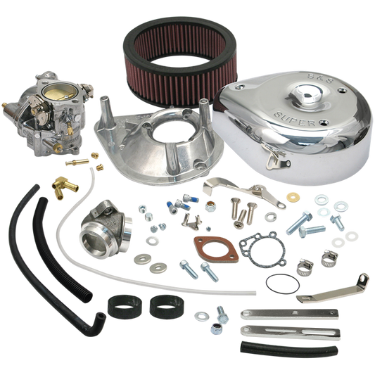 S&S Super E Vergaserkit für Harley-Davidson FXR und FXRS 1982–1983 sowie FXRT 1983 mit Shovelhead-Motor