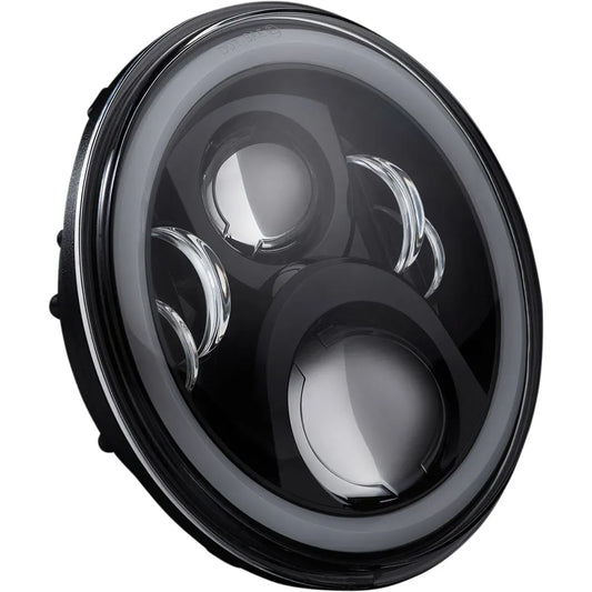7-Zoll Halo LED-Scheinwerfer schwarz mit E-Prüfzeichen für Harley-Davidson Softail