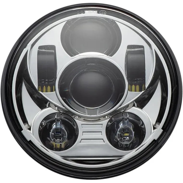 5,75-Zoll LED-Scheinwerfer chrom mit E-Prüfzeichen für Harley-Davidson Softail