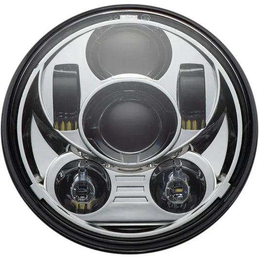 5,75-Zoll LED-Scheinwerfer chrom mit E-Prüfzeichen für Harley-Davidson Softail